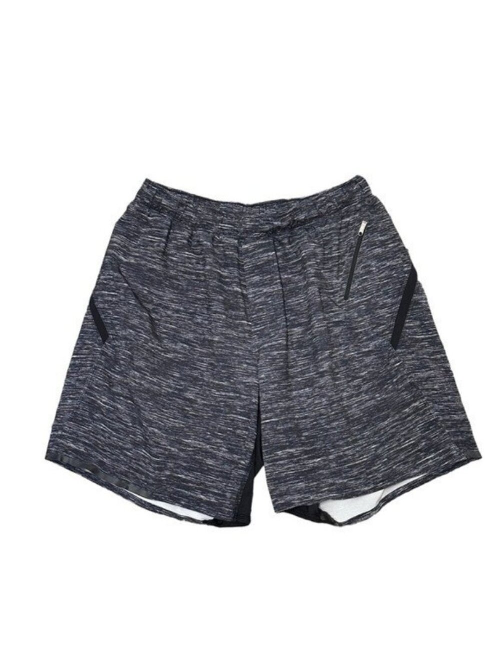 Lululemon Men's M Surge Shorts 7" Wicking Black Grey Stretch M7768S Running